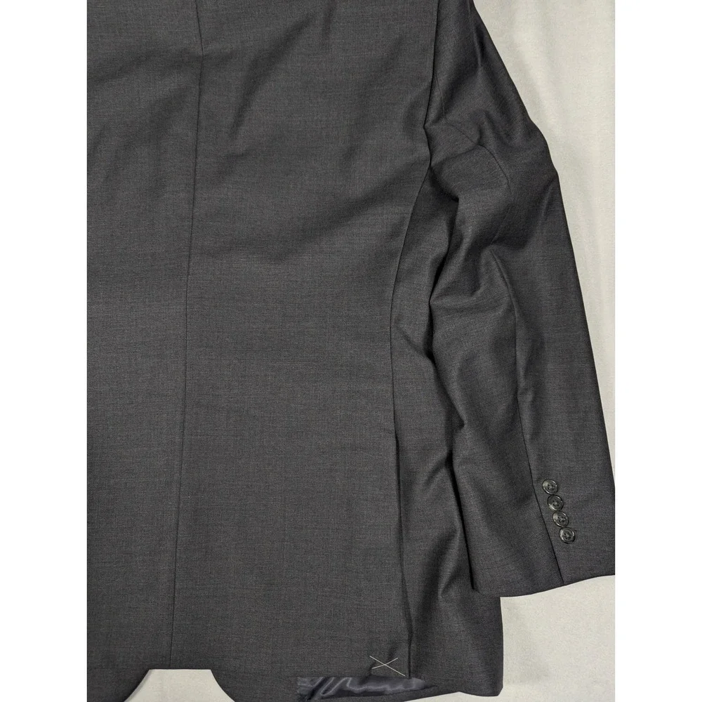 Jos. A. Bank Signature Mens 48R Blazer Charcoal Gray 100% Wool Tailored Fit Coat